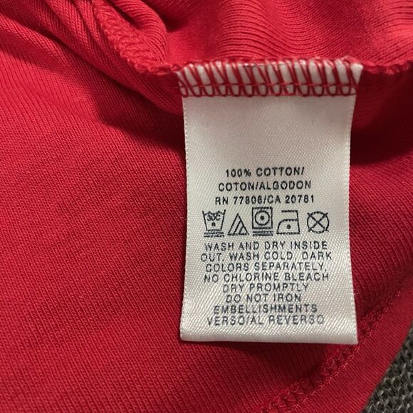 Vintage Tommy Jeans Top 3/4 Sleeve Red‎ Blue Logo NWT RARE Y2K Deadstock Large - Picture 8 of 8